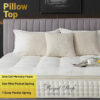 Mattress Plush Bed Pillow Top 7 Zone Spring Gel Memory Foam