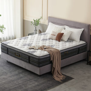 Mattress Medium Firm Bed Euro Top 7 Zone Pocket Spring Foam