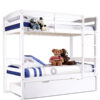 White Pine Wood Single Bunk Beds for Kids