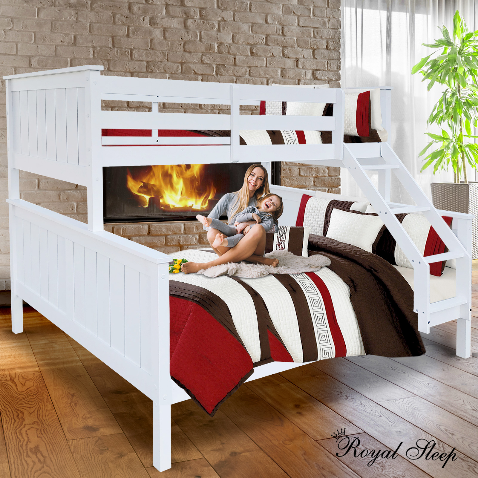 NEW Bunk Bed Double Single Frame Solid Pine Beds Children Bedroom Kids Furniture