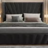 Victoria Queen Bed Frame Gas Lift Storage Base Platform Velvet Grey