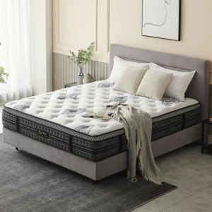 Mattress Plush Firm Bed Euro Top 7 Zone Spring Memory Foam