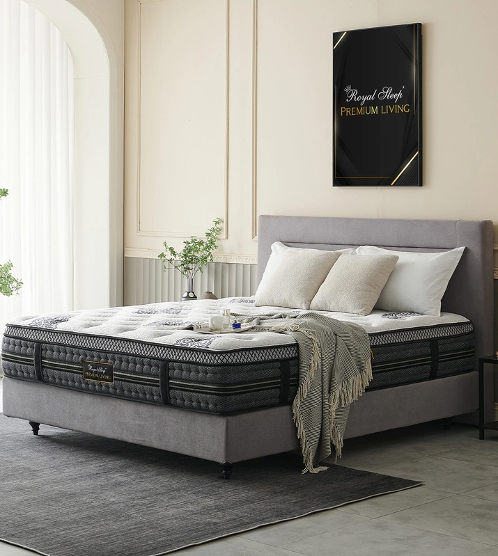 Mattress Plush Firm Bed Euro Top 7 Zone Spring Memory Foam