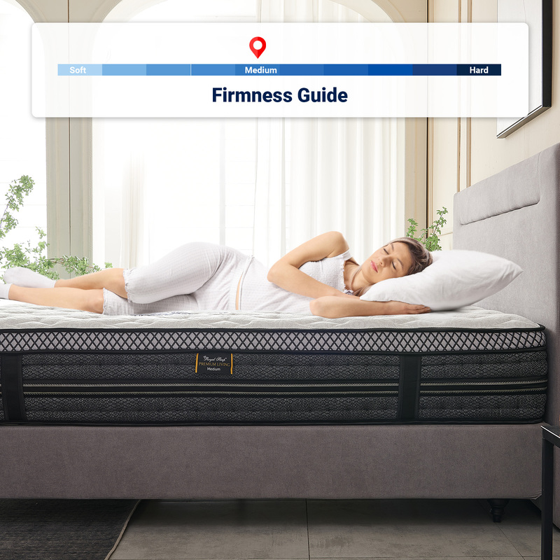 Mattress Medium Firm Bed Euro Top 7 Zone Pocket Spring Foam