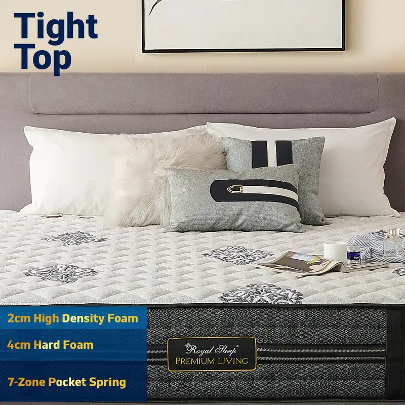 Mattress Extra Firm Bed Wool Tight Top 7 Zone Pocket Spring